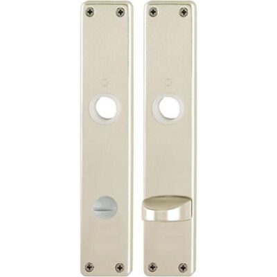 Hoppe, Türgriff + Türgarnitur, Langschildpaar 202SP F2 / neusilberfarbig F2 SK/OL 78 mm (Türschildgarnitur) Hoppe, Türgriff + Türgarnitur, Langschildpaar 202SP F2 / neusilberfarbig F2 SK/OL 78 mm (Türschildgarnitur)