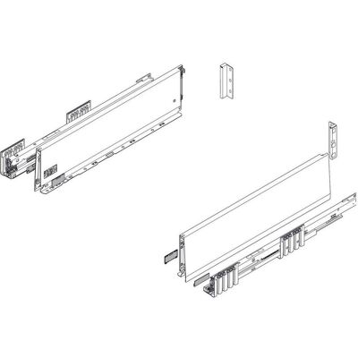 Blum, Schubladenauszüge, Schubkasten Komplett-Set Merivobox K, mit Korpusschiene Blum, Schubladenauszüge, Schubkasten Komplett-Set Merivobox K, mit Korpusschiene