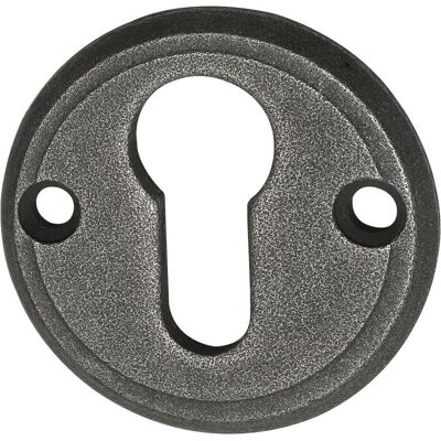 Halcö, Türgriff + Türgarnitur, Zylinderrosette PZ Gröden Rosette 50x3mm mit Schrauben verzinkt patiniert Halcö, Türgriff + Türgarnitur, Zylinderrosette PZ Gröden Rosette 50x3mm mit Schrauben verzinkt patiniert