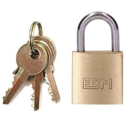 EDM, Vorhängeschloss, Brass lock normal arch 20 mm EDM, Vorhängeschloss, Brass lock normal arch 20 mm
