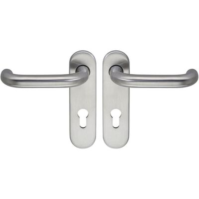 ECO Türgriff + Türgarnitur, Drückergarnitur D110/KS mit Kurzschild PZ 72, TS 40-66 mm silber eloxiert (Türschildgarnitur) ECO Türgriff + Türgarnitur, Drückergarnitur D110/KS mit Kurzschild PZ 72, TS 40-66 mm silber eloxiert (Türschildgarnitur)