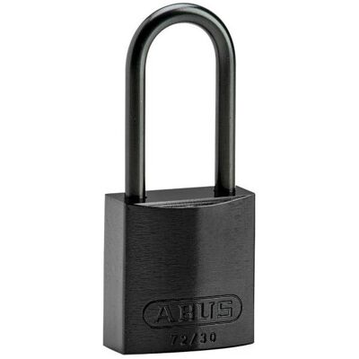 Brady, Vorhängeschloss, Kompaktes Aluminiumvorhängeschloss, Schwarz, 50 mm Bügelhöhe, Bügel aus Aluminium, Bügeldurc Brady, Vorhängeschloss, Kompaktes Aluminiumvorhängeschloss, Schwarz, 50 mm Bügelhöhe, Bügel aus Aluminium, Bügeldurc