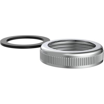 Magni, Muttern + Unterlegscheiben, Rändelmutter, Chrom, 1 1/4", mit Dichtung Magni, Muttern + Unterlegscheiben, Rändelmutter, Chrom, 1 1/4", mit Dichtung