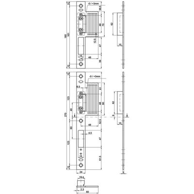 MSL, Türgriff + Türgarnitur, Lappenschliessbleche BV-24421 VariFlex (Schliessblech) MSL, Türgriff + Türgarnitur, Lappenschliessbleche BV-24421 VariFlex (Schliessblech)