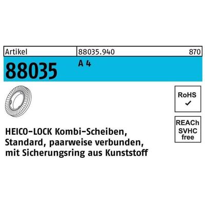 Heico, Muttern + Unterlegscheiben, Kombischeibe R 88035 HKS-12S A 4 Heico, Muttern + Unterlegscheiben, Kombischeibe R 88035 HKS-12S A 4