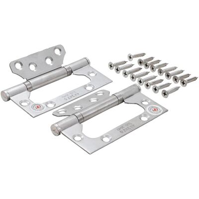 BGS, Zubehör Türbeschlag, Scharnier-Satz Edelstahl für platzsparenden Einbau 100 x 50 mm 2-tlg. BGS, Zubehör Türbeschlag, Scharnier-Satz Edelstahl für platzsparenden Einbau 100 x 50 mm 2-tlg.