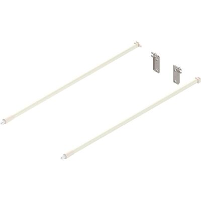 Blum, Schubladenauszüge, Metabox Reling Set Zubehör für Frontauszug, Länge 450 mm Stahl cremeweiss Blum, Schubladenauszüge, Metabox Reling Set Zubehör für Frontauszug, Länge 450 mm Stahl cremeweiss