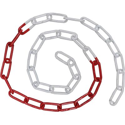RS PRO, Kette, Absperrkette, Stahl, 6mm, 225kg, Rot / Weiss (15 m) RS PRO, Kette, Absperrkette, Stahl, 6mm, 225kg, Rot / Weiss (15 m)