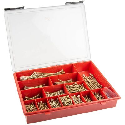 RS PRO, Schrauben, Holzschrauben Sortiment (845 Schrauben pro Stück) RS PRO, Schrauben, Holzschrauben Sortiment (845 Schrauben pro Stück)
