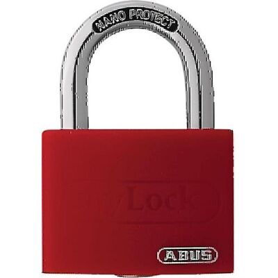 Abus, Vorhängeschloss, Zylindervorhangschloss T65AL/40 rot gl. Schlosskörperbreite 43 mm Aluminium gleichschliessend Abus, Vorhängeschloss, Zylindervorhangschloss T65AL/40 rot gl. Schlosskörperbreite 43 mm Aluminium gleichschliessend