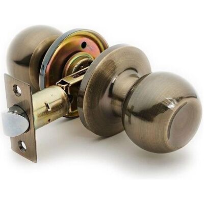 Okko, Türschloss + Schliesszylinder, Door Knob Lock 607 Ab Antique Brass Okko, Türschloss + Schliesszylinder, Door Knob Lock 607 Ab Antique Brass