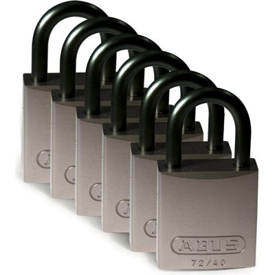 Brady, Vorhängeschloss, Aluminiumvorhängeschloss, Grau, 25mm Bügelhöhe, Bügel aus Aluminium, Bügeldurchmesser 6,5mm Brady, Vorhängeschloss, Aluminiumvorhängeschloss, Grau, 25mm Bügelhöhe, Bügel aus Aluminium, Bügeldurchmesser 6,5mm