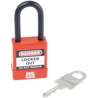 RS PRO, Vorhängeschloss, Steel Shackle with PVC Sleeve Small RS PRO, Vorhängeschloss, Steel Shackle with PVC Sleeve Small