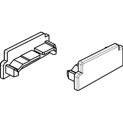 GU, Zubehör Türbeschlag, Thermostep/Timberstep Endkappe zu Aufsatzschiene P1634, links GU, Zubehör Türbeschlag, Thermostep/Timberstep Endkappe zu Aufsatzschiene P1634, links