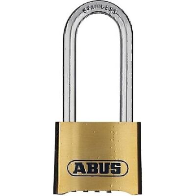 Abus, Vorhängeschloss, Zahlenvorhangschloss 180IB/50 HB63 B/SB Schlosskörperbreite 52 mm Messing Abus, Vorhängeschloss, Zahlenvorhangschloss 180IB/50 HB63 B/SB Schlosskörperbreite 52 mm Messing