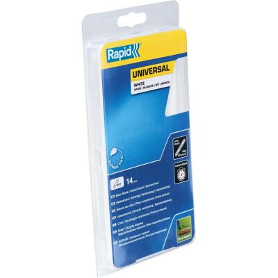 Rapid, Heisskleber, Universal weisse Klebesticks Ø12x190mm 14 Stück Rapid, Heisskleber, Universal weisse Klebesticks Ø12x190mm 14 Stück