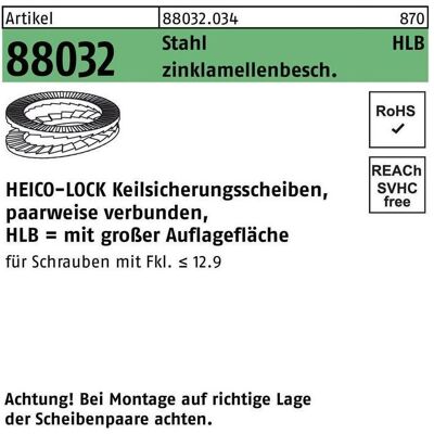 Heico Modell 88032 Zinklamellen-Sicherungsscheiben - Keilsicherungsscheiben Heico Modell 88032 Zinklamellen-Sicherungsscheiben - Keilsicherungsscheiben