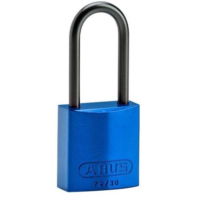 Brady, Vorhängeschloss, Kompaktes Aluminiumvorhängeschloss, Blau, 50 mm Bügelhöhe, Bügel aus Aluminium, Bügeldurchme Brady, Vorhängeschloss, Kompaktes Aluminiumvorhängeschloss, Blau, 50 mm Bügelhöhe, Bügel aus Aluminium, Bügeldurchme