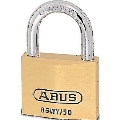 Abus, Vorhängeschloss, Zylindervorhangschloss 85WY/50 vs. Schlosskörperbreite 50 mm Messing verschiedenschliessend Abus, Vorhängeschloss, Zylindervorhangschloss 85WY/50 vs. Schlosskörperbreite 50 mm Messing verschiedenschliessend