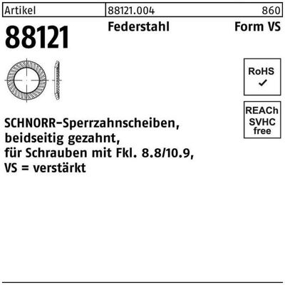 Nobrand - 88121 VS 30 S - Federstahl - gezahnte Sperrzahnscheibe Nobrand - 88121 VS 30 S - Federstahl - gezahnte Sperrzahnscheibe