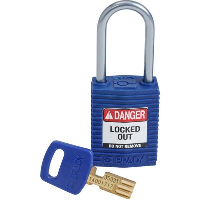 Brady, Vorhängeschloss, SafeKey Compact Nylon-Vorhängeschlösser mit Aluminiumbügel für Lockout-Anwendungen Brady, Vorhängeschloss, SafeKey Compact Nylon-Vorhängeschlösser mit Aluminiumbügel für Lockout-Anwendungen