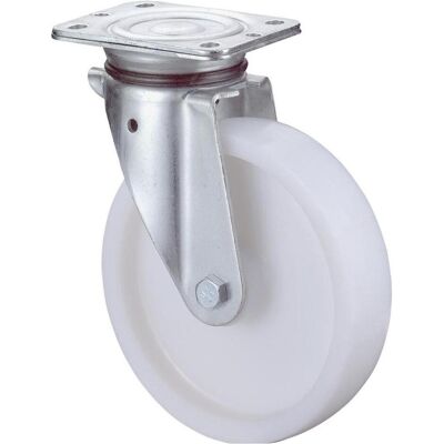 BS Rollen, Möbelrollen, Schwerlast-Lenkrolle Rad-Ø 125 mm Tragfähigkeit 600 kg Kunststoff Platte L138xB110 mm BS Rollen, Möbelrollen, Schwerlast-Lenkrolle Rad-Ø 125 mm Tragfähigkeit 600 kg Kunststoff Platte L138xB110 mm