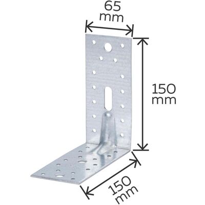 Alberts, Holzverbinder, Schwerlast-Winkelverbinder m. Sicke 150 x 150 x 65 mm, sendzimirverzinkt, 1 Stck (Winkelverbinder, 25 Stk.) Alberts, Holzverbinder, Schwerlast-Winkelverbinder m. Sicke 150 x 150 x 65 mm, sendzimirverzinkt, 1 Stck (Winkelverbinder, 25 Stk.)