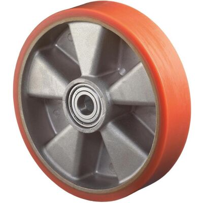BS Rollen, Möbelrollen, Ersatzrad Rad-Ø 200 mm Tragfähigkeit 800 kg Guss-Polyurethan Achs-Ø 20 mm Nabenlänge 60 mm BS Rollen, Möbelrollen, Ersatzrad Rad-Ø 200 mm Tragfähigkeit 800 kg Guss-Polyurethan Achs-Ø 20 mm Nabenlänge 60 mm