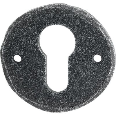 Halcö, Türgriff + Türgarnitur, Zylinderrosette STUBAI - PZ, ø 53 mm, verzinkt schwarz passiviert (Türgarnitur) Halcö, Türgriff + Türgarnitur, Zylinderrosette STUBAI - PZ, ø 53 mm, verzinkt schwarz passiviert (Türgarnitur)