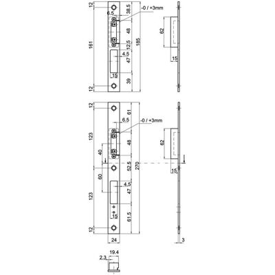 MSL, Türgriff + Türgarnitur, Flachschliessbleche BV-24421 VariFlex (Schliessblech) MSL, Türgriff + Türgarnitur, Flachschliessbleche BV-24421 VariFlex (Schliessblech)
