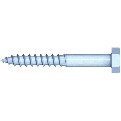 Reisser, Schrauben, Holzschrauben, DIN 571, 6-Kant Kopf, 8,0 x 50, Stahl, verzinkt, blau passiviert, verpackt a 100 (100 Schrauben pro Stück) Reisser, Schrauben, Holzschrauben, DIN 571, 6-Kant Kopf, 8,0 x 50, Stahl, verzinkt, blau passiviert, verpackt a 100 (100 Schrauben pro Stück)