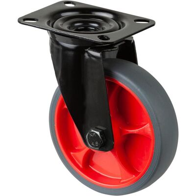 Magni, Möbelrollen, Lenkrolle L800.B44.126.03 mit Platte,Ø 100 B 32mm,120kg TPR Magni, Möbelrollen, Lenkrolle L800.B44.126.03 mit Platte,Ø 100 B 32mm,120kg TPR