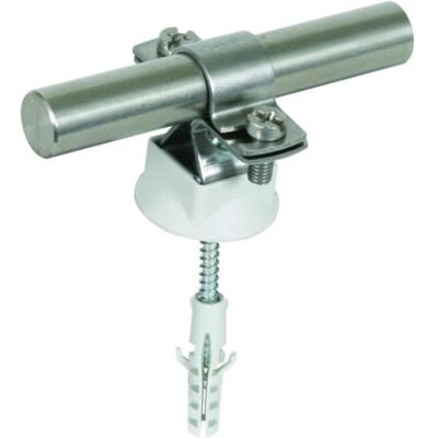 Dehn Stangenhalter NIRO 274260 f. Rd. 16mm m. Holzschraube u. K-Dübel (Wandhalterung), Zubehör Netzwerk Dehn Stangenhalter NIRO 274260 f. Rd. 16mm m. Holzschraube u. K-Dübel (Wandhalterung), Zubehör Netzwerk