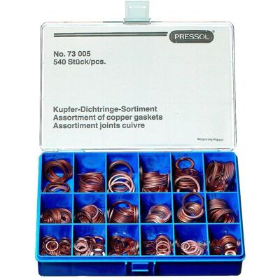 Pressol 73005 Kupferdichtring-Set - Sortiment für Verschraubungen Pressol 73005 Kupferdichtring-Set - Sortiment für Verschraubungen