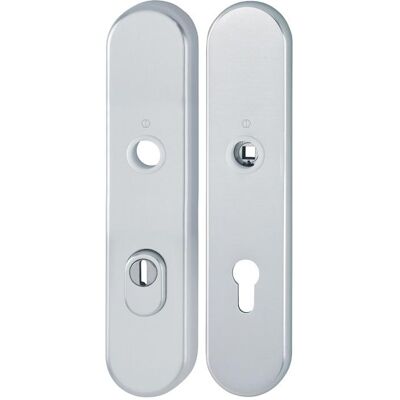 Hoppe, Türgriff + Türgarnitur, Langschildpaar E3332ZA/3310 F1/silberf.F1 PZ 72mm (Türschildgarnitur) Hoppe, Türgriff + Türgarnitur, Langschildpaar E3332ZA/3310 F1/silberf.F1 PZ 72mm (Türschildgarnitur)