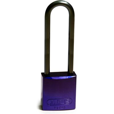 Brady, Vorhängeschloss, Aluminiumvorhängeschloss, Violett, 75mm Bügelhöhe, Bügel aus Aluminium, Bügeldurchmesser 6,5 Brady, Vorhängeschloss, Aluminiumvorhängeschloss, Violett, 75mm Bügelhöhe, Bügel aus Aluminium, Bügeldurchmesser 6,5
