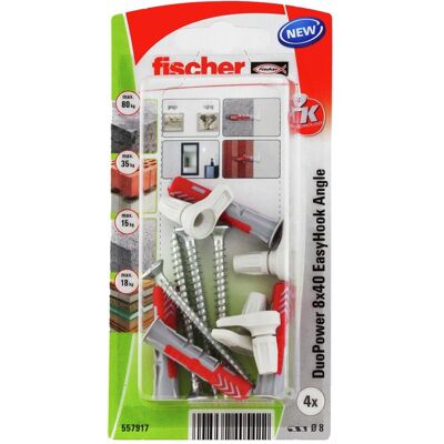 Fischer, Dübel, DuoPower 8x40 EasyHook Angle K Fischer, Dübel, DuoPower 8x40 EasyHook Angle K