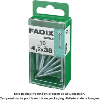 Fadix, Nägel, Box s 10 Stück. Schraube mit Gewinde Blech cr autot. 4,2x38mm (10 Stk., 38 mm) Fadix, Nägel, Box s 10 Stück. Schraube mit Gewinde Blech cr autot. 4,2x38mm (10 Stk., 38 mm)