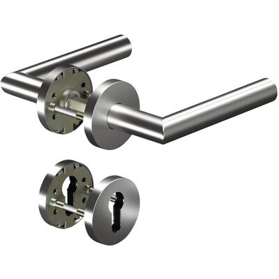 Ogro, Türgriff + Türgarnitur, Feuerschutzgarnitur 8906/3020/6501/6612 Edelstahl ER D/K für Türstärke 38 - 63 mm PZ rund DIN lin... (Türgarnitur) Ogro, Türgriff + Türgarnitur, Feuerschutzgarnitur 8906/3020/6501/6612 Edelstahl ER D/K für Türstärke 38 - 63 mm PZ rund DIN lin... (Türgarnitur)