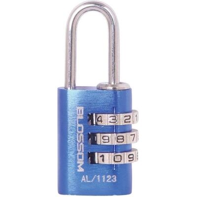 Blossom, Vorhängeschloss, BADLOCK HANG CODE ALUM AL11 20X3BLUE Blossom, Vorhängeschloss, BADLOCK HANG CODE ALUM AL11 20X3BLUE