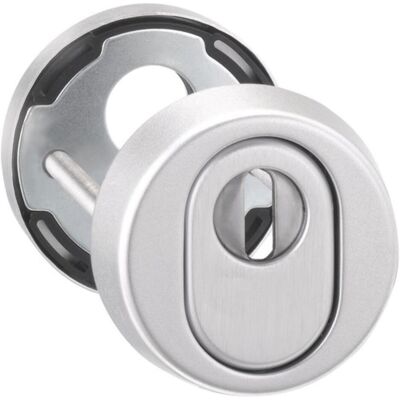 EDI, Türgriff + Türgarnitur, Schutzrosettenpaar 7156 Aluminium F1 rund mit Zylinderabdeckung Stärke 15 mm (Türgriff) EDI, Türgriff + Türgarnitur, Schutzrosettenpaar 7156 Aluminium F1 rund mit Zylinderabdeckung Stärke 15 mm (Türgriff)