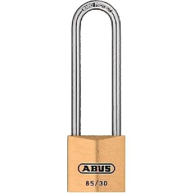 Abus, Vorhängeschloss, Zylindervorhangschloss 85/30HB65 gl Schlosskörperbreite 30 mm Messing gleichschliessend 0402 Abus, Vorhängeschloss, Zylindervorhangschloss 85/30HB65 gl Schlosskörperbreite 30 mm Messing gleichschliessend 0402