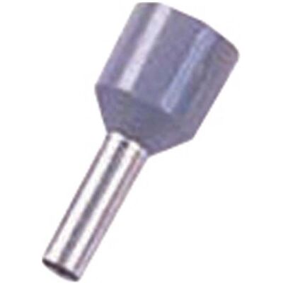 Intercable, Kabelverbindung, Isoleret terminalrør med bred krave grå 4mm2 L=10mm - (100 stk.) Intercable, Kabelverbindung, Isoleret terminalrør med bred krave grå 4mm2 L=10mm - (100 stk.)