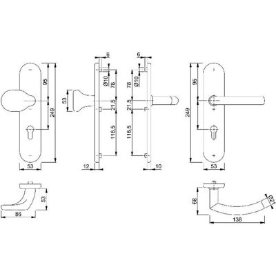 Magni, Türgriff + Türgarnitur, Hoppe SiWeGrtE86G/3332ZA/3310/ 1430Z,F69,8/72 PZ,37-42 (Türgarnitur, Türgriff) Magni, Türgriff + Türgarnitur, Hoppe SiWeGrtE86G/3332ZA/3310/ 1430Z,F69,8/72 PZ,37-42 (Türgarnitur, Türgriff)