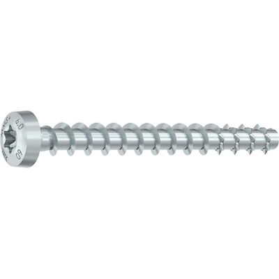 Heco, Schrauben, MULTI-MONTI-plus P Betonschraube Pan-Head TX 6x40 mm blau verzinkt 100 Stück (100 Schrauben pro Stück) Heco, Schrauben, MULTI-MONTI-plus P Betonschraube Pan-Head TX 6x40 mm blau verzinkt 100 Stück (100 Schrauben pro Stück)