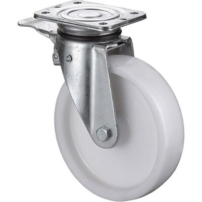 BS Rollen, Möbelrollen, Schwerlastlenkrolle Rad-Ø 100 mm Tragfähigkeit 350 kg mit Feststeller Kunststoff 105x85mm BS Rollen, Möbelrollen, Schwerlastlenkrolle Rad-Ø 100 mm Tragfähigkeit 350 kg mit Feststeller Kunststoff 105x85mm