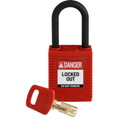Brady, Vorhängeschloss, SafeKey Nylon Lockout-Vorhängeschloss Brady, Vorhängeschloss, SafeKey Nylon Lockout-Vorhängeschloss