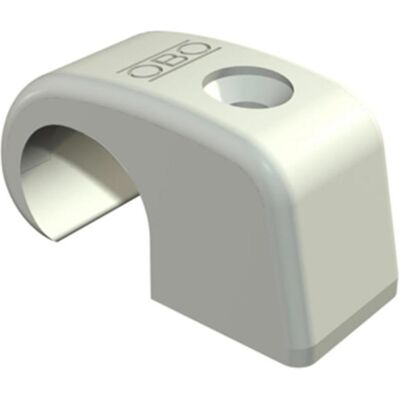 OBO Bettermann, Kabelhalter, Haft-Clip ohne Nagel, für Kabel-Ø 4 - 7 mm, lichtgrau OBO Bettermann, Kabelhalter, Haft-Clip ohne Nagel, für Kabel-Ø 4 - 7 mm, lichtgrau