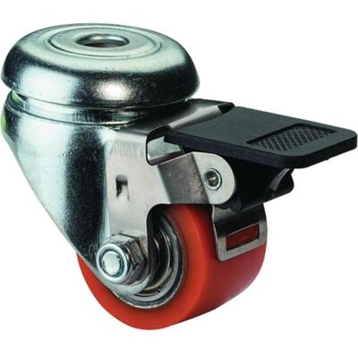 BS Rollen, Möbelrollen, Lenkrolle mit Feststeller Rad-Ø 35 mm Tragfähigkeit 100 kg kompakt Polyurethan BS Rollen, Möbelrollen, Lenkrolle mit Feststeller Rad-Ø 35 mm Tragfähigkeit 100 kg kompakt Polyurethan