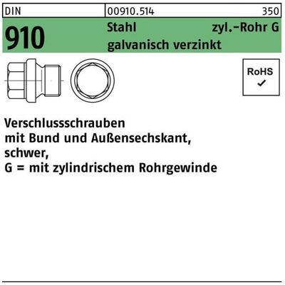 SanDisk Zubehör Befestigungstechnik, DIN 910 Verschlussschraube VG 2"" Stahl 5.8 galvanisch verzinkt ASK mit Bund SanDisk Zubehör Befestigungstechnik, DIN 910 Verschlussschraube VG 2"" Stahl 5.8 galvanisch verzinkt ASK mit Bund